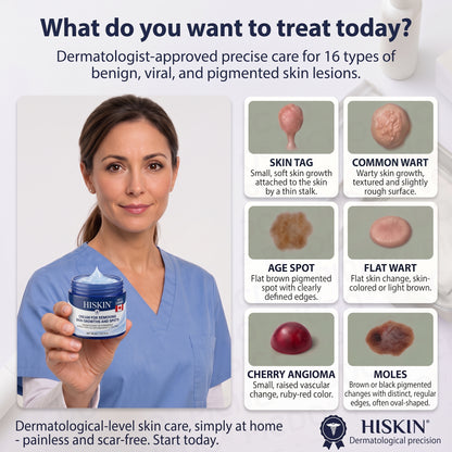 HISKIN® 10-in-1 Targeted Skin Tag & Dark Spot Cream – 7-Day Painless, Scar-Free Herbal Formula