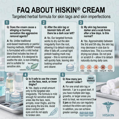 HISKIN® 10-in-1 Targeted Skin Tag & Dark Spot Cream – 7-Day Painless, Scar-Free Herbal Formula