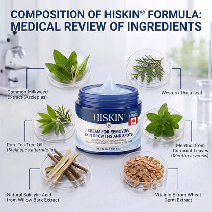 HISKIN® 10-in-1 Targeted Skin Tag & Dark Spot Cream – 7-Day Painless, Scar-Free Herbal Formula
